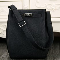 Hermes So Kelly 22cm Bags In Black Leather