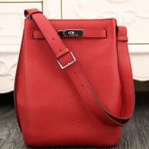 Hermes So Kelly 22cm Bags In Red Leather