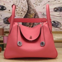 Hermes Rose Lipstick Clemence Lindy 34cm Bags