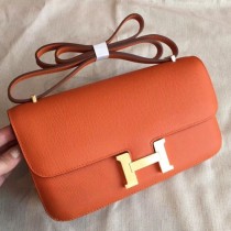 Hermes Orange Epsom Constance Elan 25cm Bags