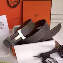 Hermes Grey Epsom Kits Belt Constance Buckle