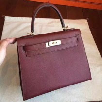 Hermes Bordeaux Epsom Kelly Sellier 28cm Handmade Bags