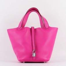 Hermes Picotin Lock Bags In Rose Red Leather