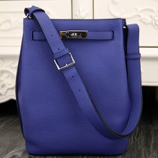 Hermes So Kelly 22cm Bags In Blue Leather