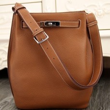 Hermes So Kelly 22cm Bags In Brown Leather