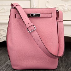 Hermes So Kelly 22cm Bags In Pink Leather