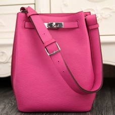 Hermes So Kelly 22cm Bags In Rose Red Leather