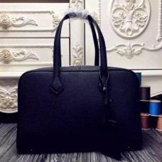 Hermes Victoria II 35cm Bags In Black Leather