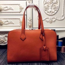 Hermes Victoria II 35cm Bags In Orange Leather