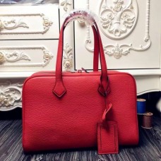Hermes Victoria II 35cm Bags In Red Leather