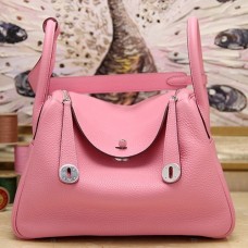 Hermes Pink Clemence Lindy 34cm Bags