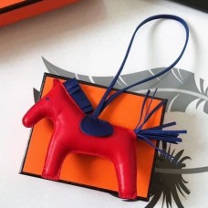 Hermes Rodeo Horse Bags Charm In Red/Blue Leather