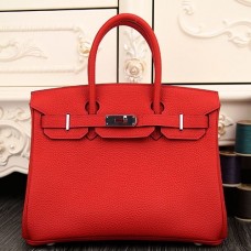 Hermes Birkin 30cm 35cm Bags In Red Clemence Leather