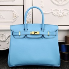 Hermes Birkin 30cm 35cm Bags In Light Blue Epsom Leather