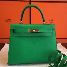Hermes Bamboo Epsom Kelly Sellier 28cm Handmade Bags