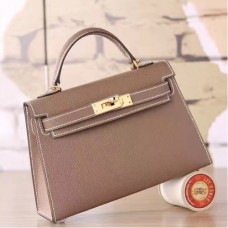 Hermes Etoupe Epsom Kelly Mini II 20cm Handmade Bags