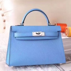 Hermes Celeste Epsom Kelly Mini II 20cm Handmade Bags
