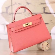 Hermes Flamingo Epsom Kelly Mini II 20cm Handmade Bags