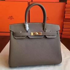 Hermes Etoupe Epsom Birkin 30cm Handmade Bags