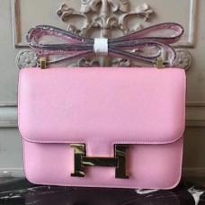 Hermes Pink Constance MM 24cm Epsom Leather Bags