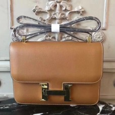 Hermes Brown Constance MM 24cm Epsom Leather Bags