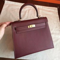 Hermes Bordeaux Epsom Kelly 25cm Sellier Handmade Bags