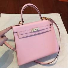 Hermes Pink Epsom Kelly 25cm Sellier Handmade Bags