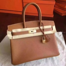 Hermes Gold Epsom Birkin 30cm Handmade Bags