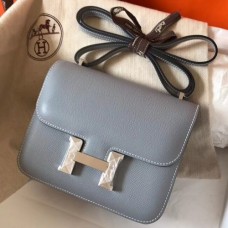 Hermes Mini Constance 18cm Epsom Blue Lin Bags