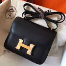 Hermes Mini Constance 18cm Black Epsom Bags