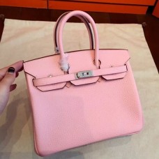 Hermes Pink Clemence Birkin 25cm Handmade Bags