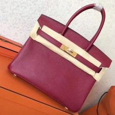 Hermes Ruby Epsom Birkin 30cm Handmade Bags