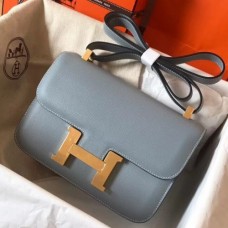 Hermes Epsom Constance 24cm Blue Lin Handmade Bags