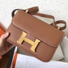 Hermes Epsom Constance 24cm Brown Handmade Bags