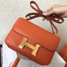 Hermes Epsom Constance 24cm Orange Handmade Bags
