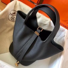 Hermes Black Picotin Lock PM 18cm Handmade Bags