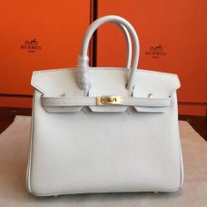 Hermes White Epsom Birkin 25cm Handmade Bags