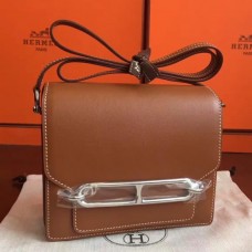 Hermes Mini Sac Roulis Bags In Caramel Swift Leather