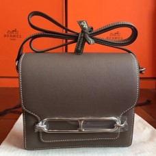 Hermes Mini Sac Roulis Bags In Etoupe Swift Leather