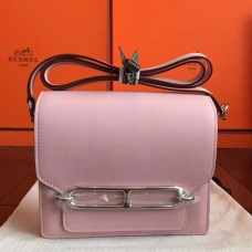 Hermes Mini Sac Roulis Bags In Rose Dragee Swift Leather