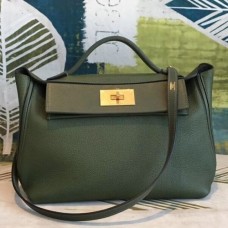 Hermes 24/24 29 Bags In Canopee Clemence Calfskin