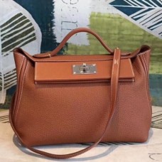 Hermes 24/24 29 Bags In Brown Clemence Calfskin