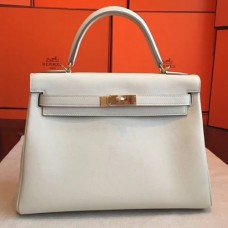 Hermes Ivory Swift Kelly Retourne 32cm Handmade Bags