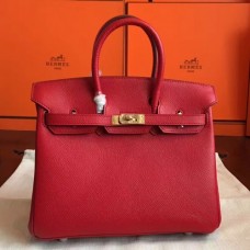 Hermes Red Epsom Birkin 25cm Handmade Bags
