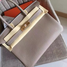 Hermes Grey Clemence Birkin 35cm Handmade Bags