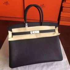 Hermes Black Epsom Birkin 35cm Handmade Bags