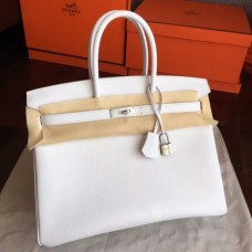 Hermes White Epsom Birkin 35cm Handmade Bags