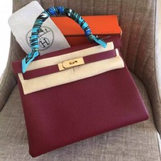 Hermes Ruby Clemence Kelly Retourne 28cm Handmade Bags
