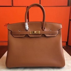 Hermes Gold Swift Birkin 35cm Handmade Bags