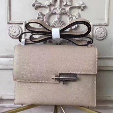 Hermes Grey Epsom Verrou Shoulder Handmade Bags